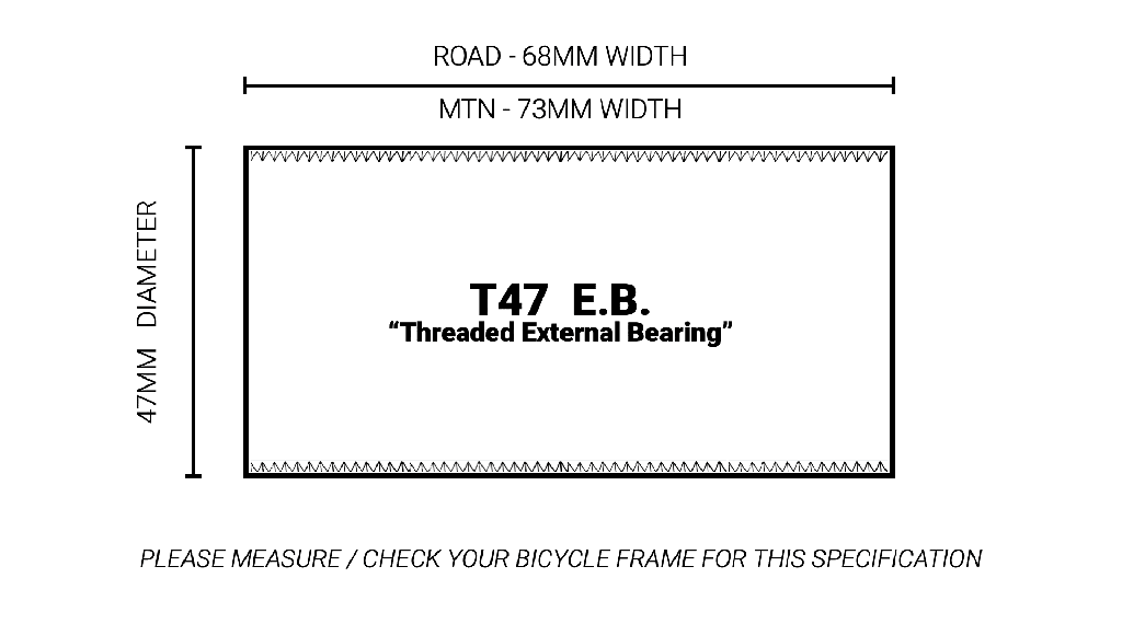 TAZA DE CENTRO PRAXIS M30-THRU - T47 EXTERNAL BEARING 68 RUTA | 73MM MTB