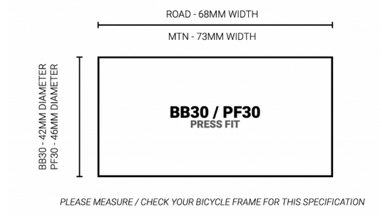 TAZA DE CENTRO PRAXIS M30-THRU - BB30/PF30 73MM MTB