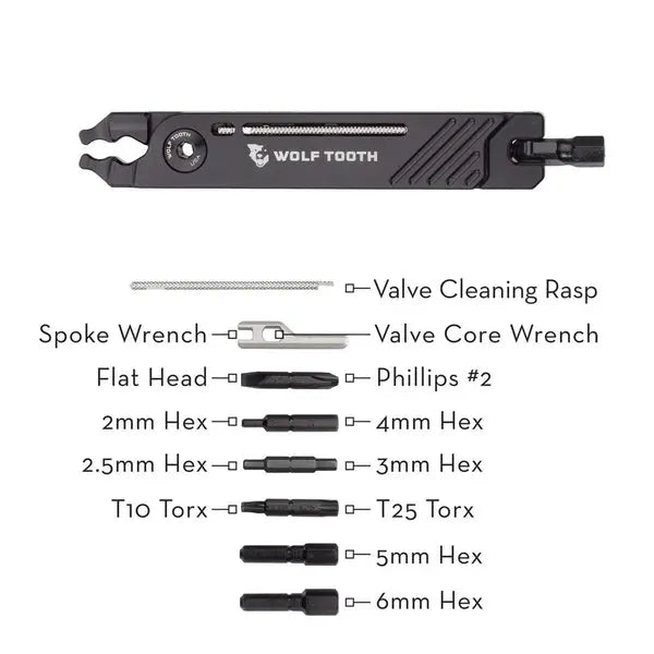 WOLFTOOTH PINZA CANDADO CADENA CON 8 PUNTAS