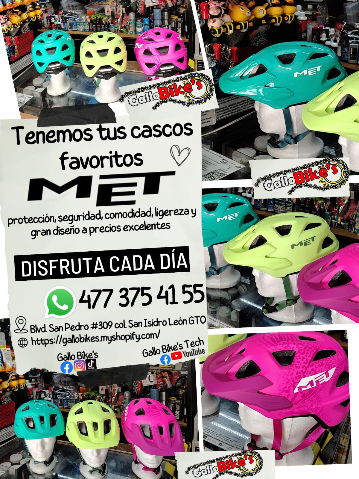 Refacciones, accesorios, ropa, energéticos, taller con servicios especializados, bicis, todo eso y más lo encuentras, con amplia variedad en tu tienda de confianza... Gallo Bikes's