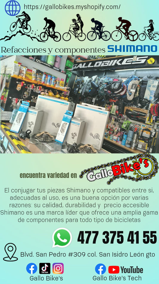 Refacciones, accesorios, ropa, energéticos, taller con servicios especializados, bicis, todo eso y más lo encuentras, con amplia variedad en tu tienda de confianza... Gallo Bikes's