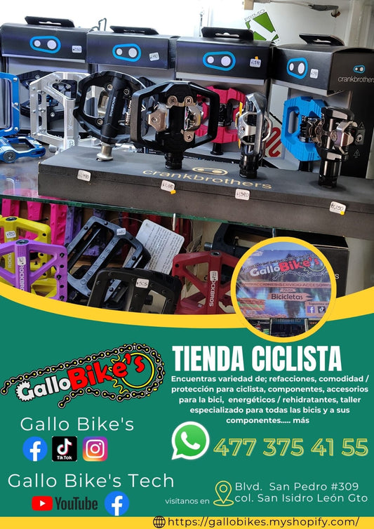 Refacciones, accesorios, ropa, energéticos, taller con servicios especializados, bicis, todo eso y más lo encuentras, con amplia variedad en tu tienda de confianza... Gallo Bikes's