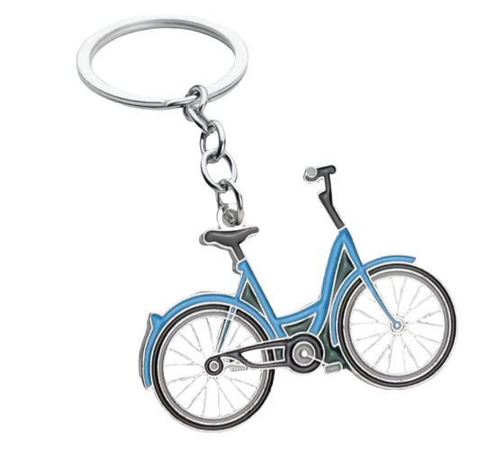 Llavero de bici azul