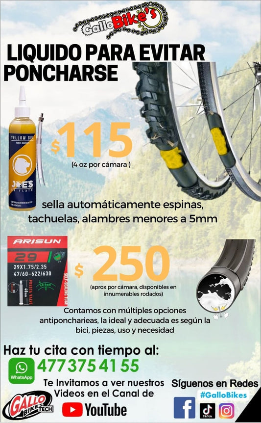 SELLADOR ANTI PONCHADURAS CÁMARAS / INSTALACIÓN PARA BICI / PATIN / SCOOTER