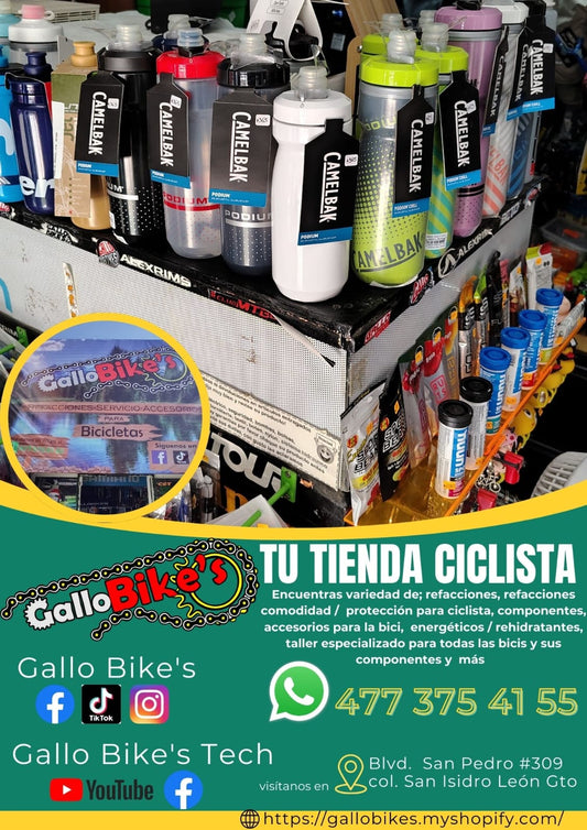 Refacciones, accesorios, ropa, energéticos, taller con servicios especializados, bicis, todo eso y más lo encuentras, con amplia variedad en tu tienda de confianza... Gallo Bikes's