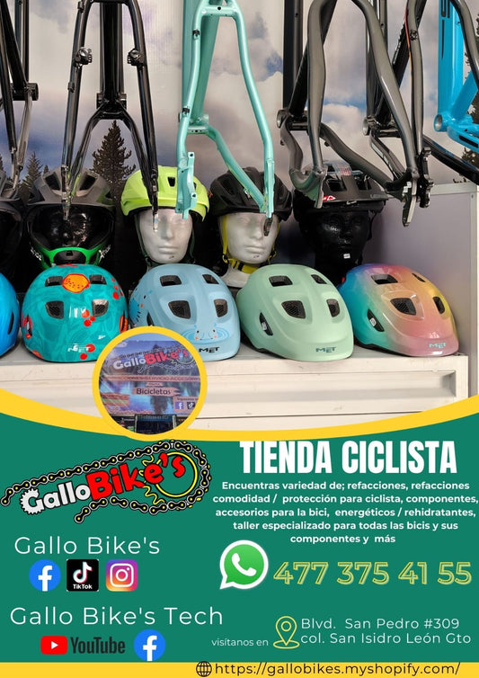 Refacciones, accesorios, ropa, energéticos, taller con servicios especializados, bicis, todo eso y más lo encuentras, con amplia variedad en tu tienda de confianza... Gallo Bikes's