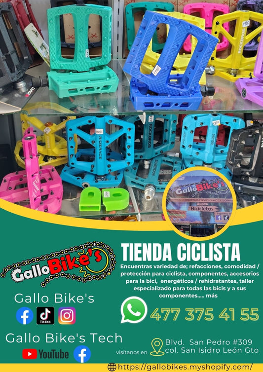 Refacciones, accesorios, ropa, energéticos, taller con servicios especializados, bicis, todo eso y más lo encuentras, con amplia variedad en tu tienda de confianza... Gallo Bikes's