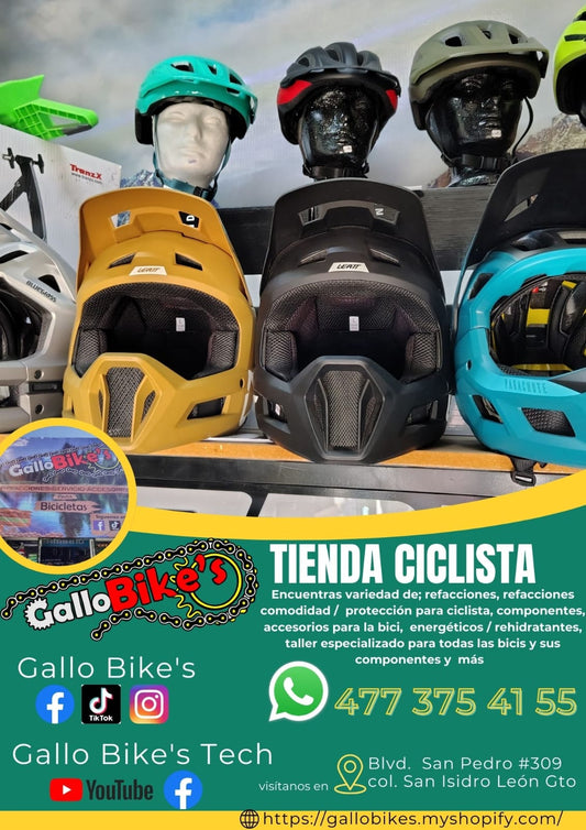 Refacciones, accesorios, ropa, energéticos, taller con servicios especializados, bicis, todo eso y más lo encuentras, con amplia variedad en tu tienda de confianza... Gallo Bikes's