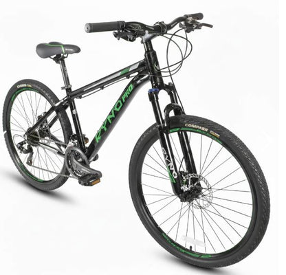 Bicicleta R 26 de aluminio 3 x 8 negro - verde ASM - 048 Ryno