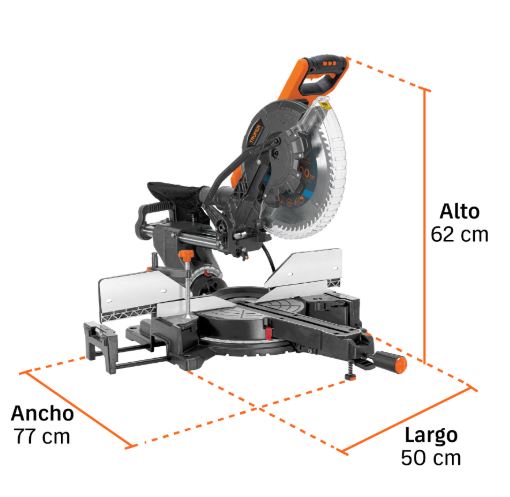 TRUPER Sierra de inglete 12", 2000W telescópica compuesta