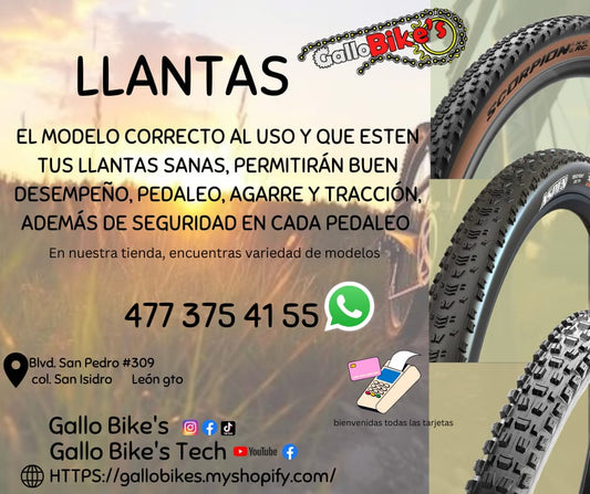 Refacciones, accesorios, ropa, energéticos, taller con servicios especializados, bicis, todo eso y más lo encuentras, con amplia variedad en tu tienda de confianza... Gallo Bikes's