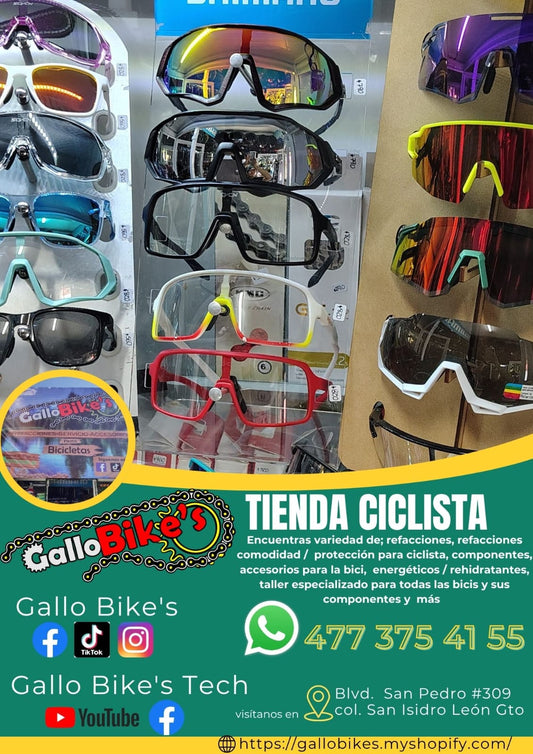 Refacciones, accesorios, ropa, energéticos, taller con servicios especializados, bicis, todo eso y más lo encuentras, con amplia variedad en tu tienda de confianza... Gallo Bikes's