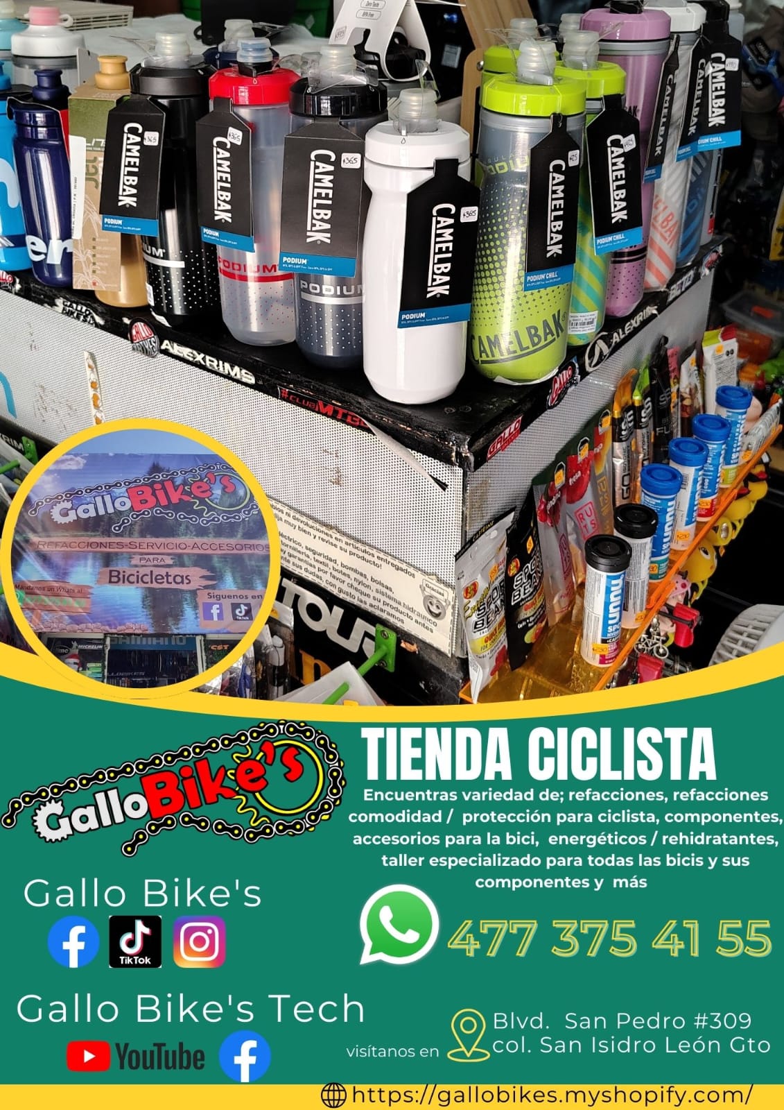 Refacciones, accesorios, ropa, energéticos, taller con servicios especializados, bicis, todo eso y más lo encuentras, con amplia variedad en tu tienda de confianza... Gallo Bikes's