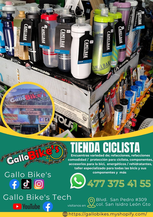Refacciones, accesorios, ropa, energéticos, taller con servicios especializados, bicis, todo eso y más lo encuentras, con amplia variedad en tu tienda de confianza... Gallo Bikes's