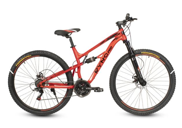 Bicicleta R 29 doble suspension de aluminio / acero 3 x 7 negro - naranja ASM - 061 Ryno