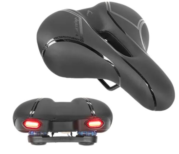 Asiento con luz recargable anti prostático ancho