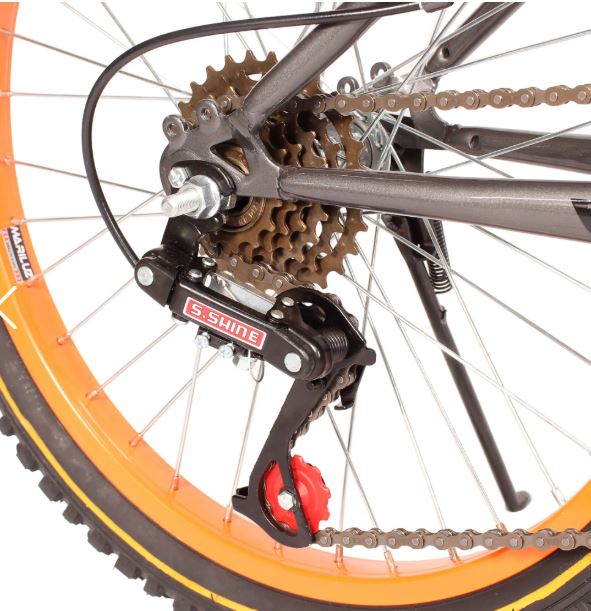 Bicicleta R 20 doble suspension gris 3x6  velocidades Ryno