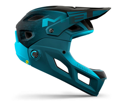 Casco MET Parachute full face desmontable 2 en 1 azul
