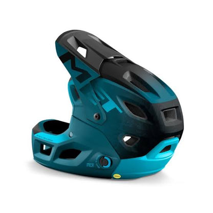 Casco MET Parachute full face desmontable 2 en 1 azul