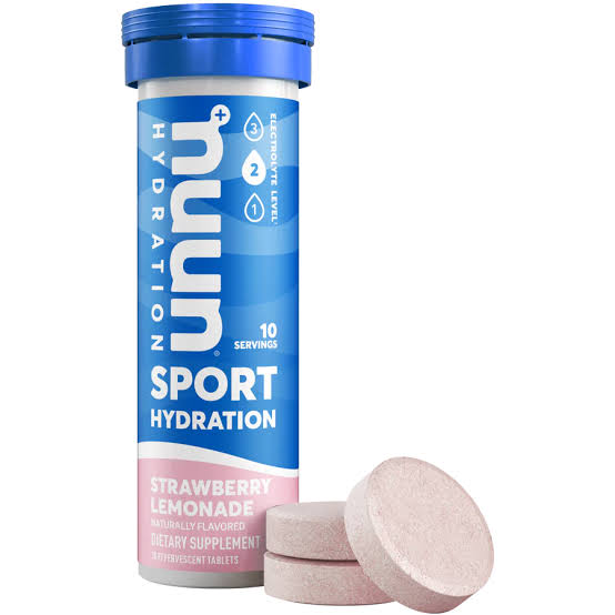 Nuun electrolitos diluibles en agua limonada de fresa