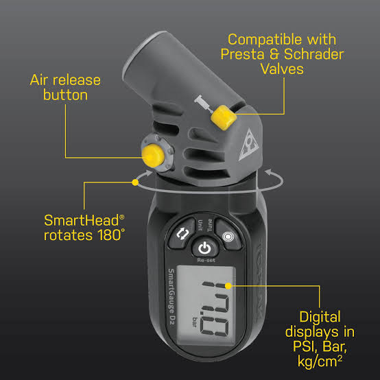 Medidor de presión, manómetro digital topeak smartgauge D2