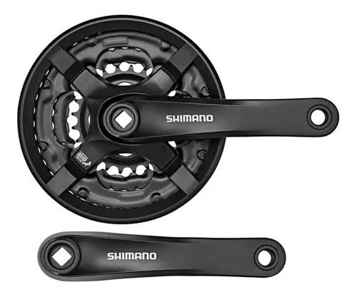 Multiplicación triple Shimano 48/38/28 FC-TY501 para 6, 7y8 pasos entrada cuadrada