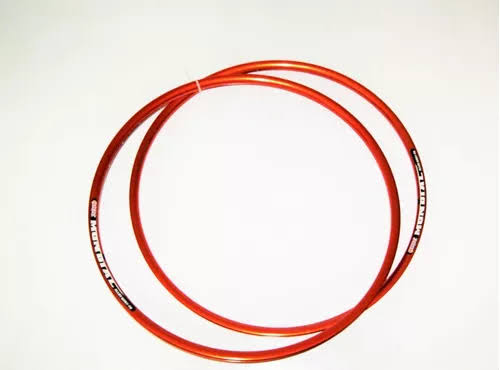 Juego de aros  hjc r-29 32h aluminio naranja