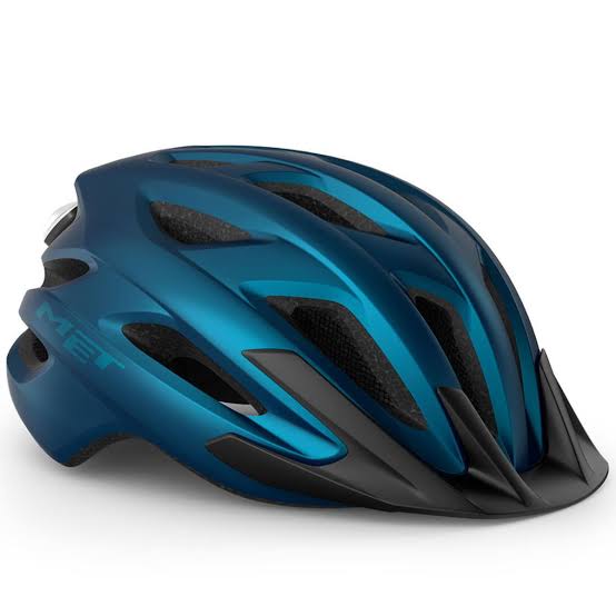 Casco MET crossover azul metálico
