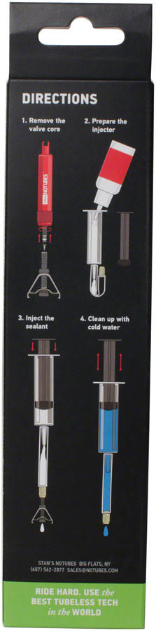 Jeringa para aplicar líquido tubeless stans