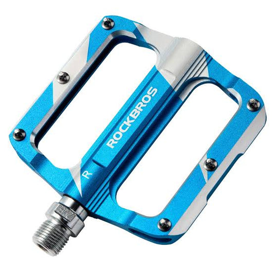 Pedales Rockbros aluminio y pines azul