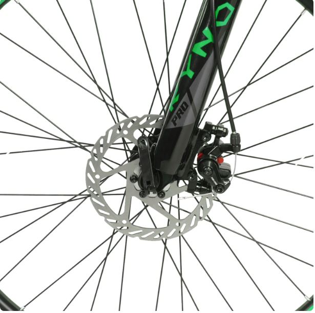 Bicicleta R 26 de aluminio 3 x 8 negro - verde ASM - 048 Ryno