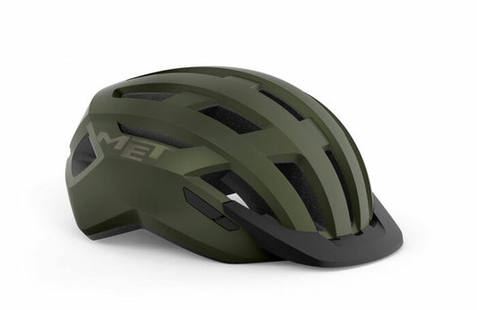Casco MET all road verde militar