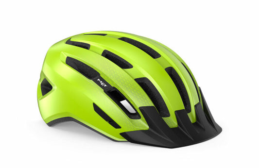 Casco MET Downtown amarillo / verde limon
