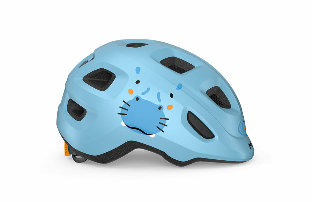 Casco MET hooray infantil azul hipopótamo