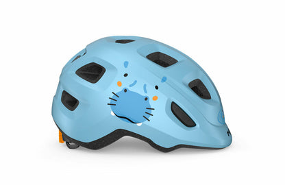 Casco MET hooray infantil azul hipopótamo