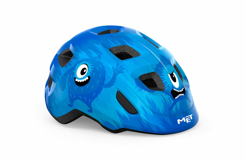 Casco MET hooray infantil azul monstruo