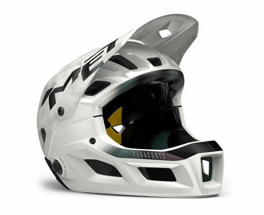 Casco MET Parachute full face desmontable 2 en 1 blanco / gris
