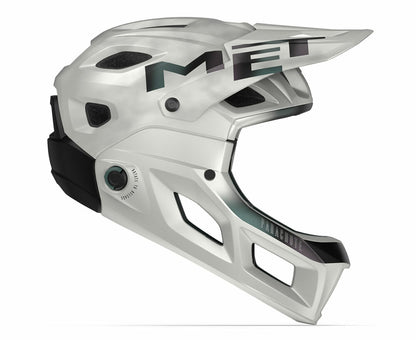 Casco MET Parachute full face desmontable 2 en 1 blanco / gris
