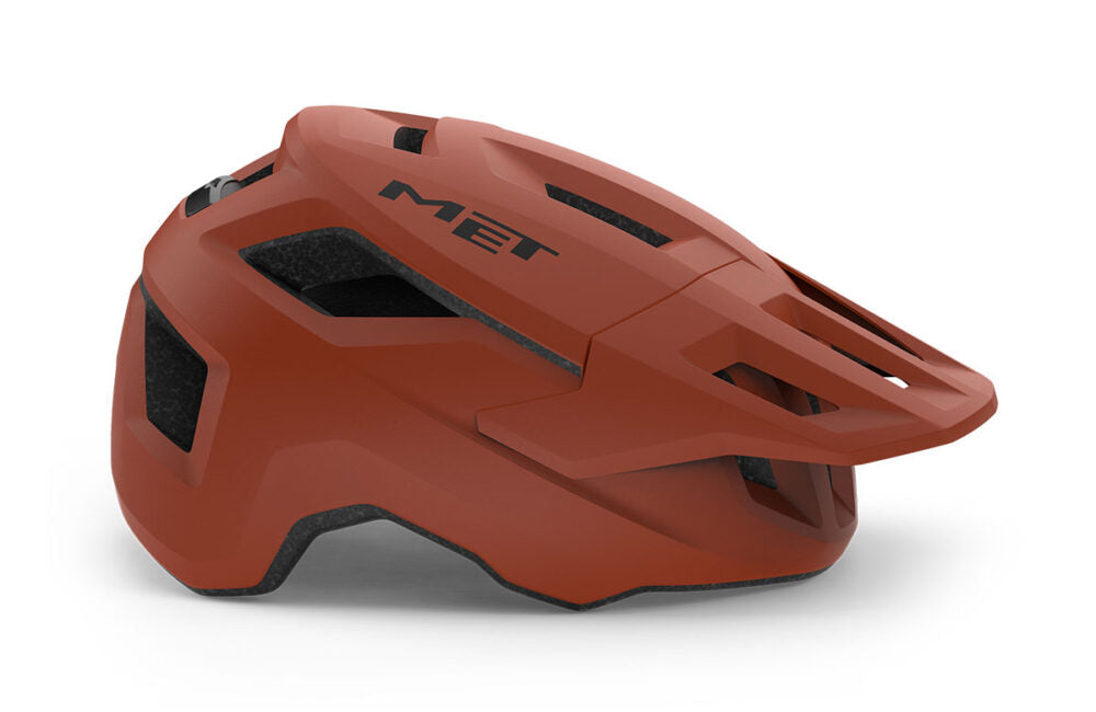 Casco MET SHELTER MIPS rojo ladrillo