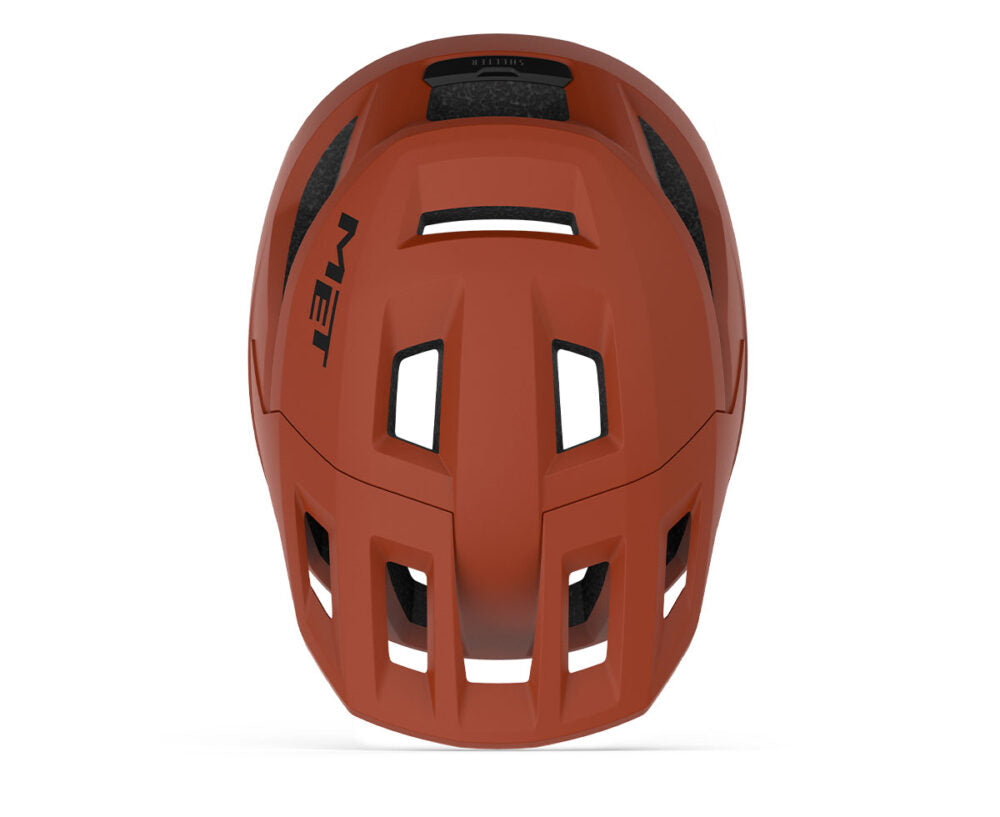 Casco MET SHELTER MIPS rojo ladrillo