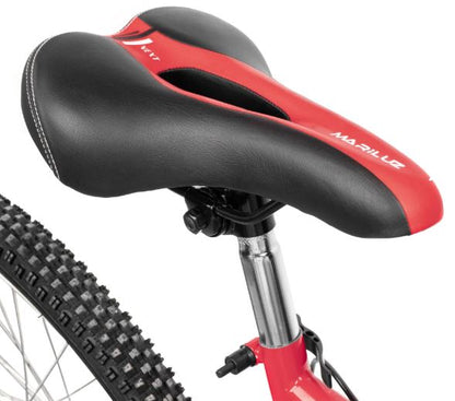 Bicicleta R 20 doble suspension roja 3x6  velocidades Ryno