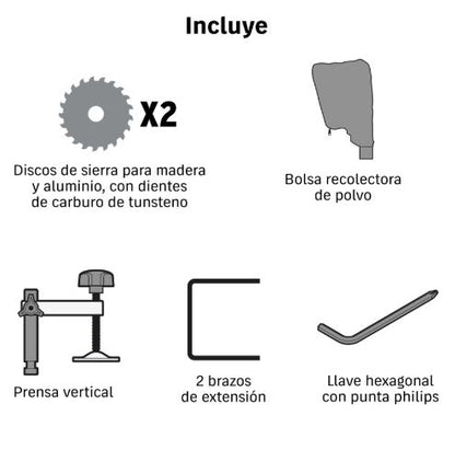 TRUPER Sierra de inglete 10", 1900W compuesta