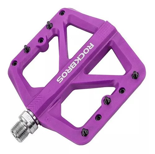 Pedales Rockbros 10 pines ultraligeros morado