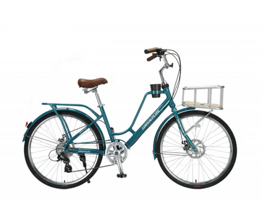 Bicicleta R26 para city 1x7v lady green plus Azul