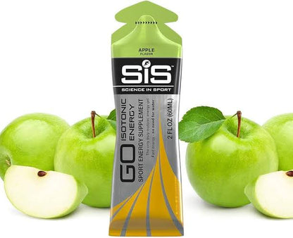 Gel SIS Go Energy gel sabor manzana  caja con 30pz de 60ml