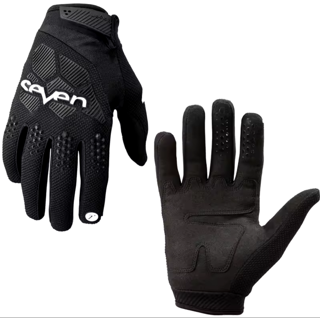 Guantes dedo largo seven negro