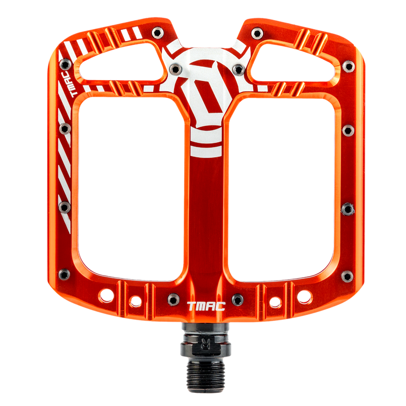 Pedales Deity TMAC aluminio naranja
