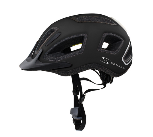 Casco SERFAS metro negro con luz trasera