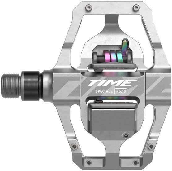 Pedales de grapa TIME MTB Speciale 10 plata Large