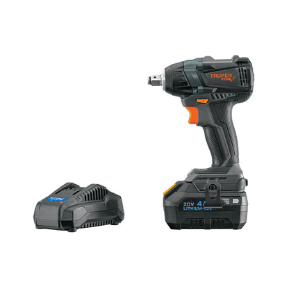 TRUPER Llave de impacto 1/2pulgadas 20V 155 lb/ft 1 batería 4Ah MAX